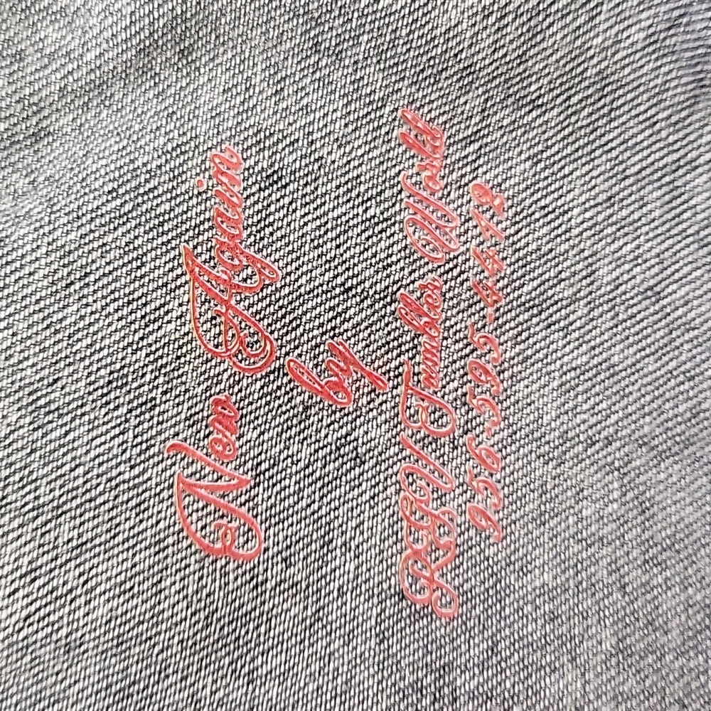 Viva La Vida Printed Women's Denim Jacket With Pearl Detail - Picture 6 of 6